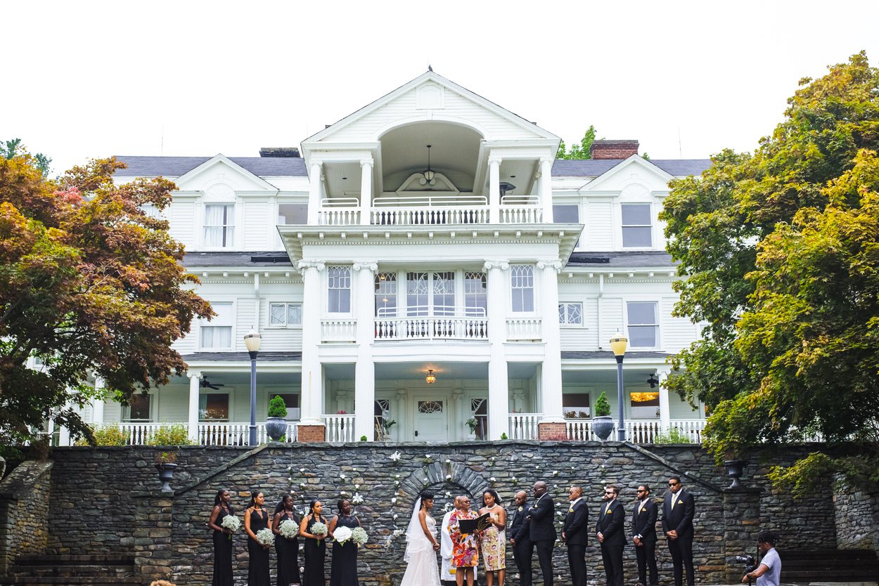 Ceremony in Front of Estate