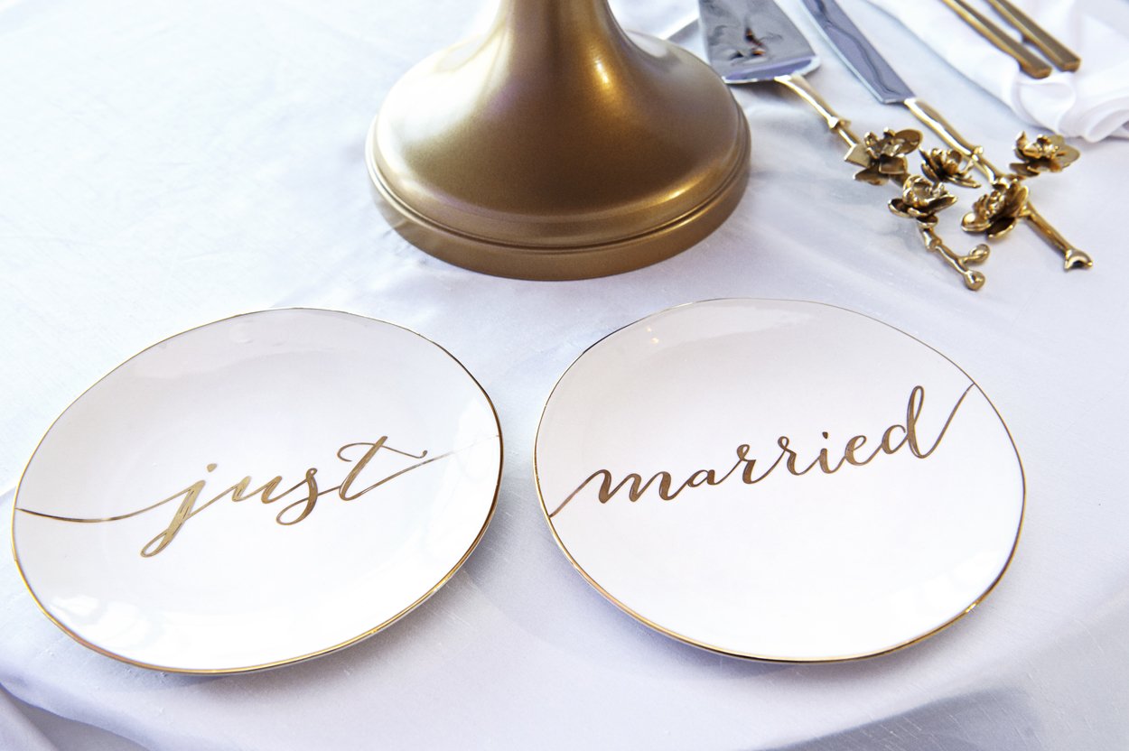 "Just Married" Plates