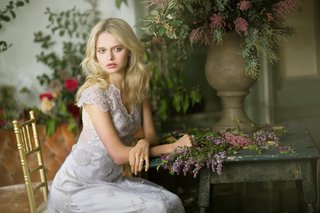 "Cora" from The Gilded Age claire-pettibone-fall-winter-2016-short-cap-sleeve-lace-wedding-dress