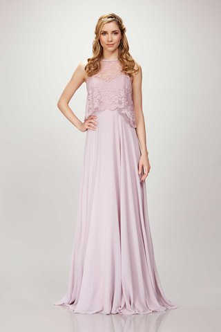 "Hannah" by THEIA Bridesmaids theia-bridesmaids-spring-2017-long-bridesmaid-dress-in-light-pink-with-lace-crop-top-chiffon