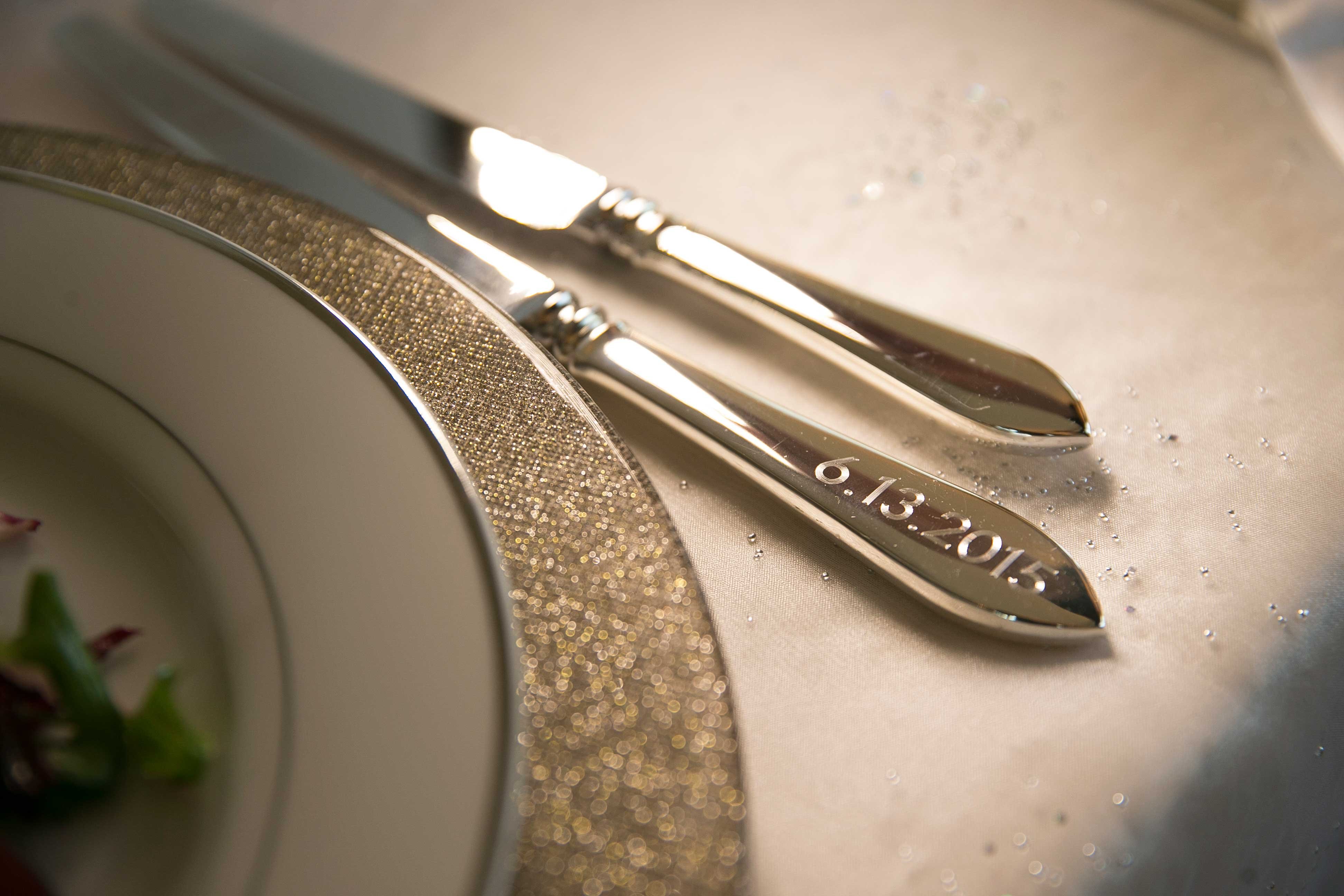 Flatware with Wedding Date Engraved
