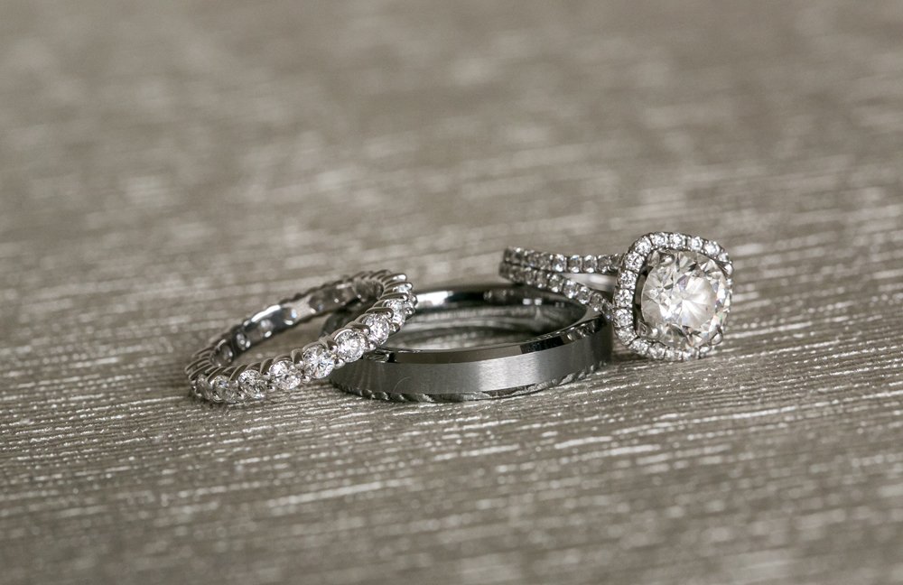DiamondEncrusted Bridal Band, Engagement Ring