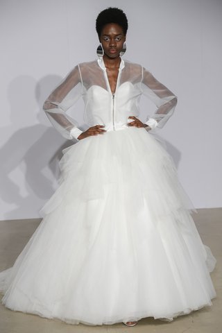 Look 16 by Justin Alexander justin-alexander-fall-2018-strapless-satin-bodice-with-tulle-ball-gown