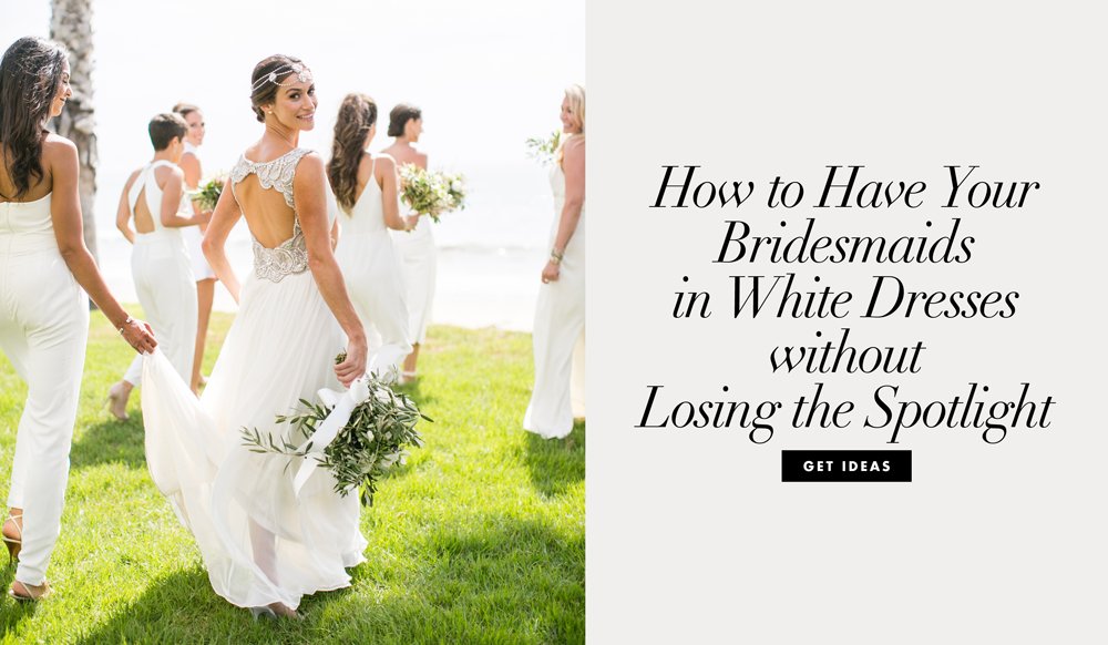 white bridesmaid dresses trend