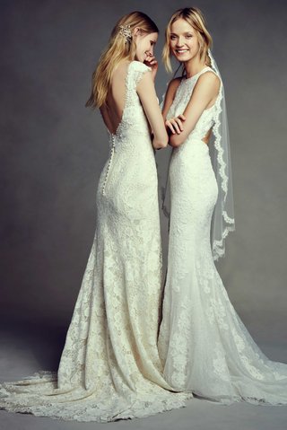 "Amalia" & "Jensen" by BHLDN bhldn-boho-bride-amalia-low-v-back-wedding-dress-with-buttons-and-jensen-high-neck-lace-dress-cutout