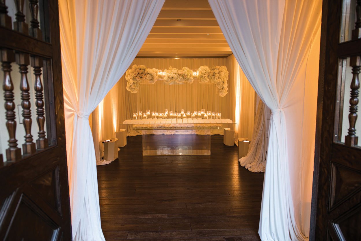 Draped Entrance to the Reception