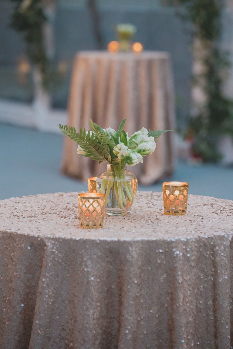 Sequin Cocktail Table Linens & Votives