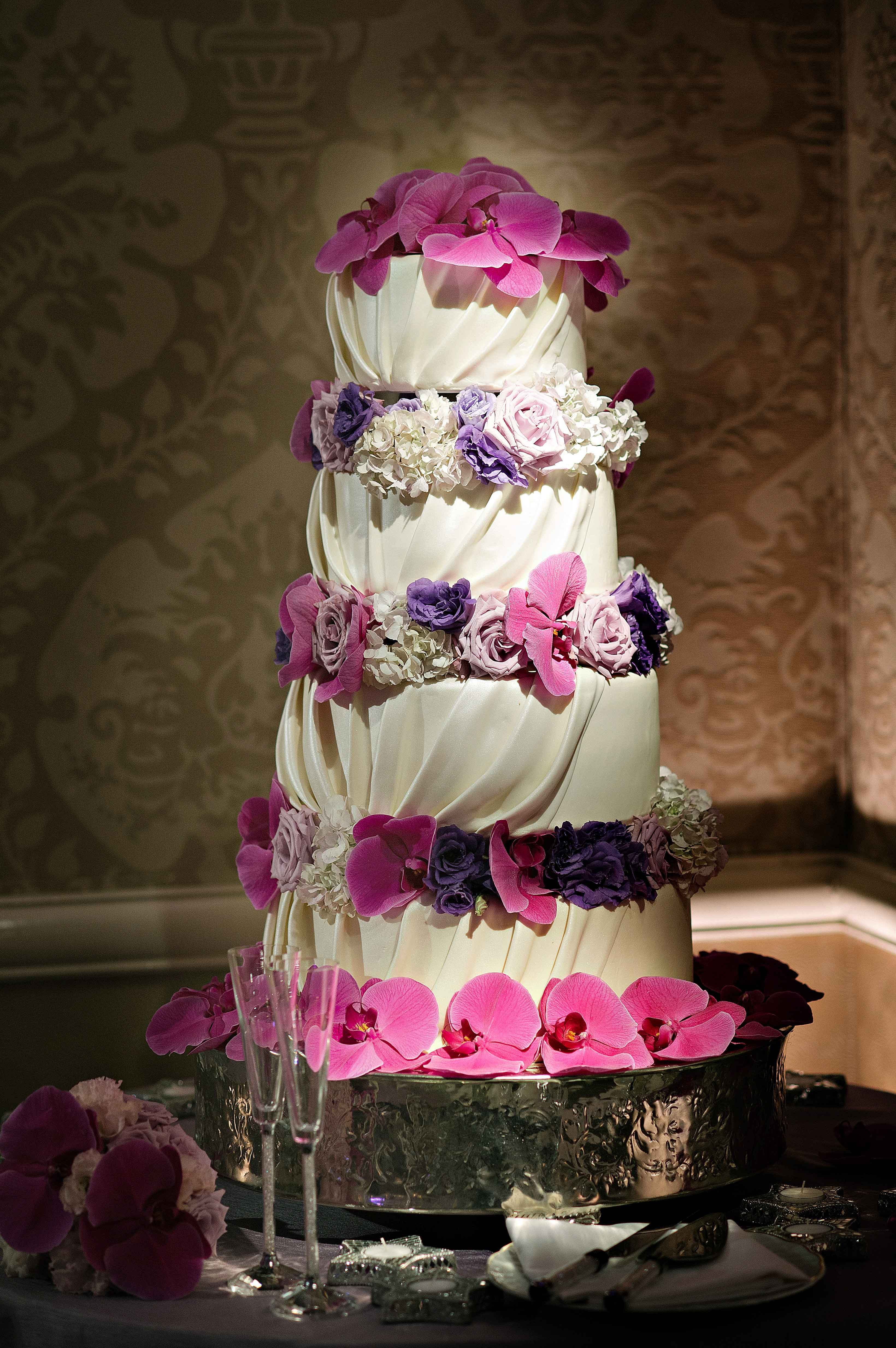 Draped Fondant Wedding Cake