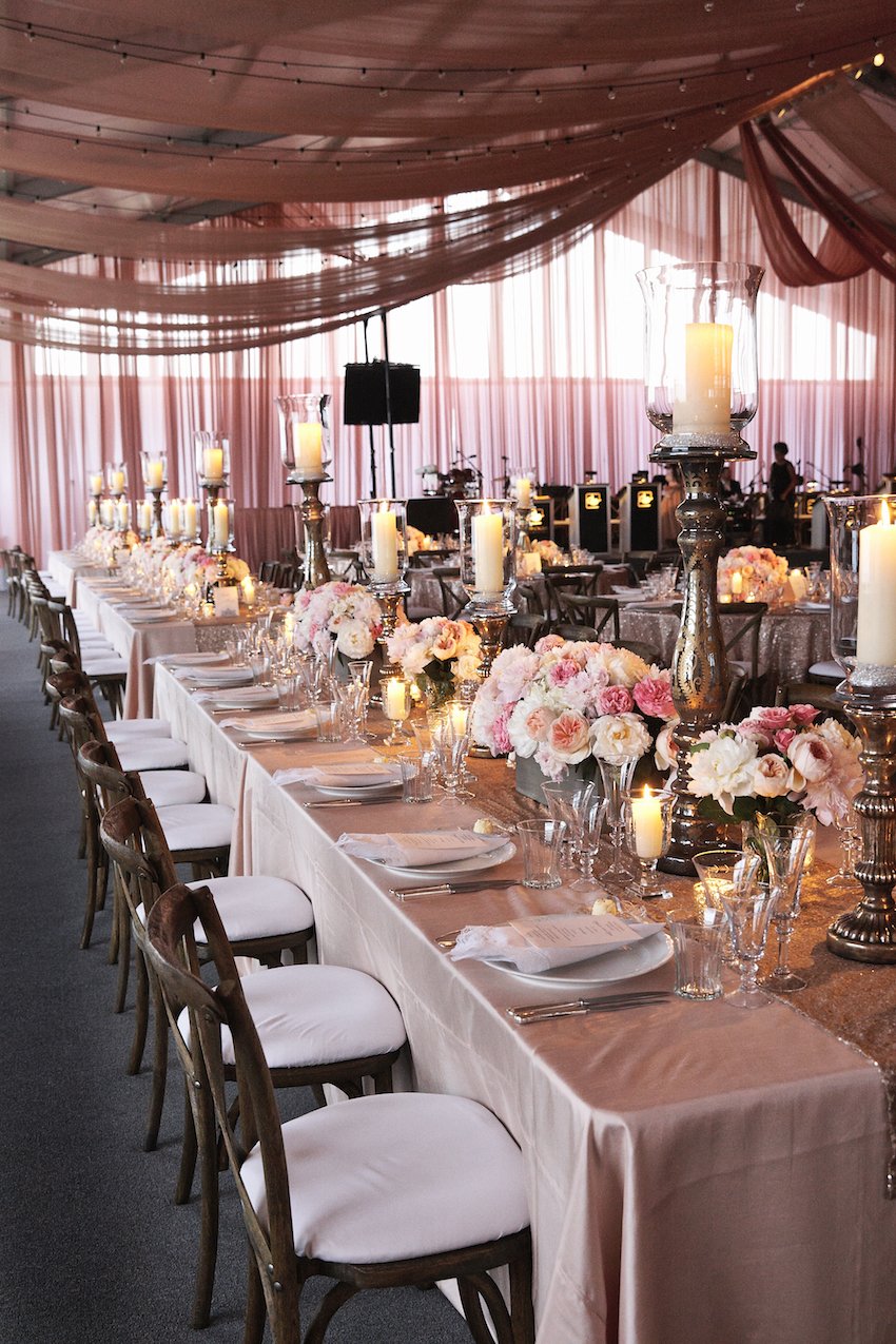 Drapery Over Reception Tables