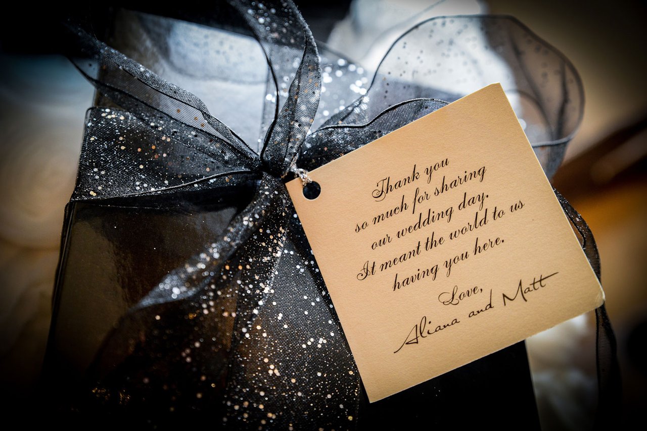 ThankYou Note on Wedding Favor