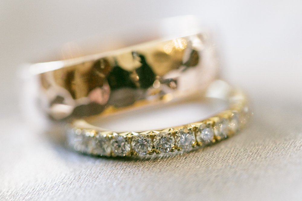 Gleaming Gold & Diamond Wedding Bands