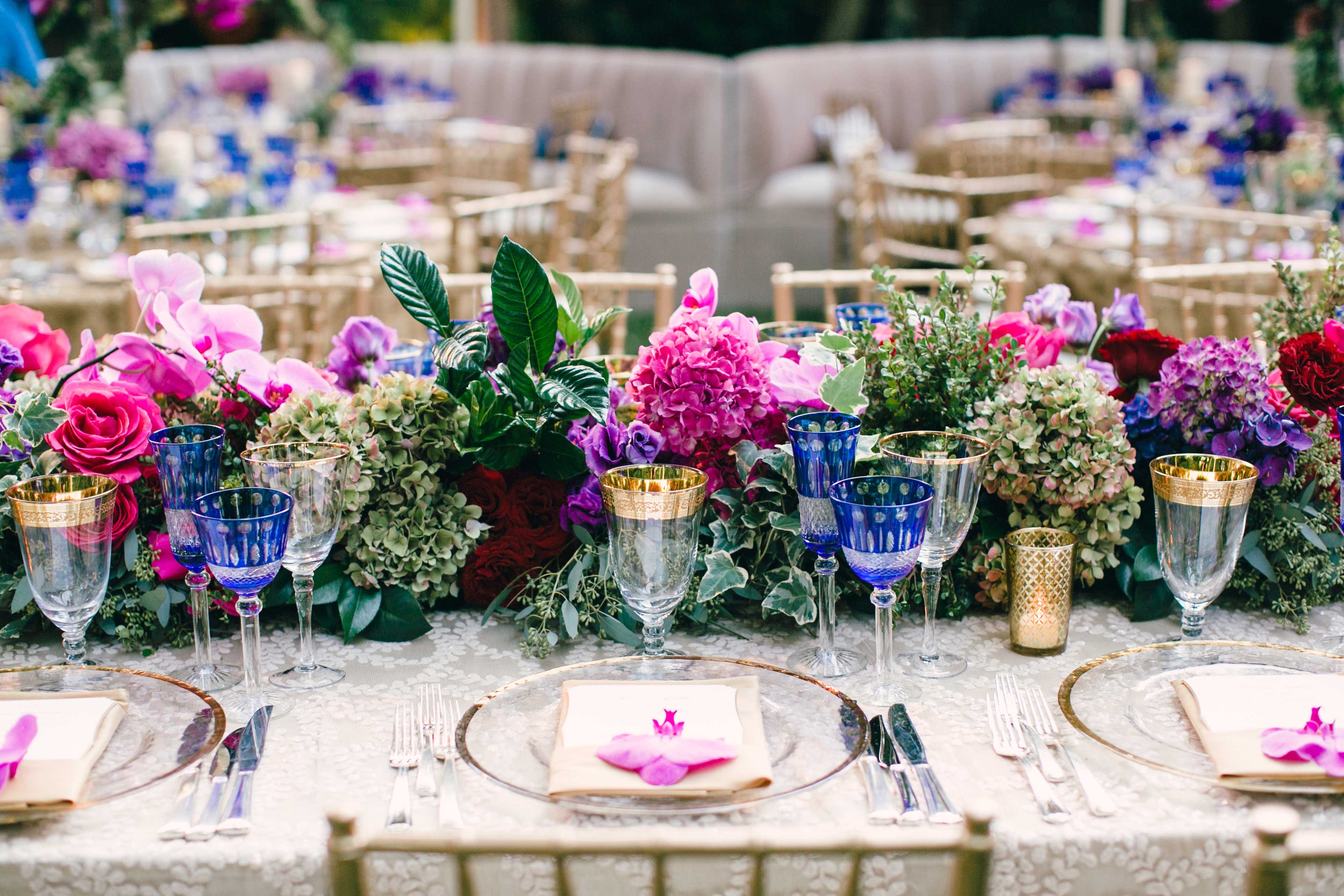 Green, Pink & Purple Floral Runner