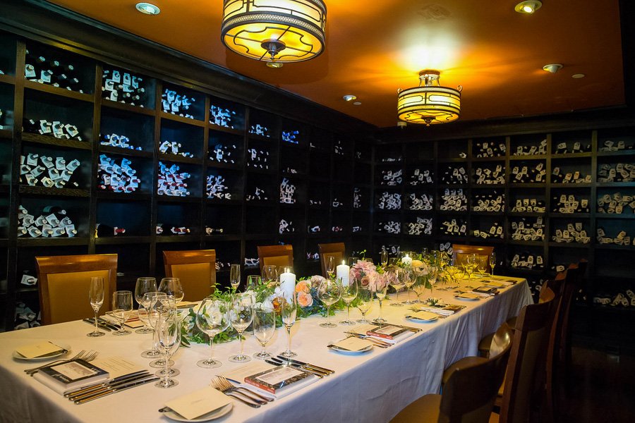 Intimate Reception in Contemporary Wine Cellar