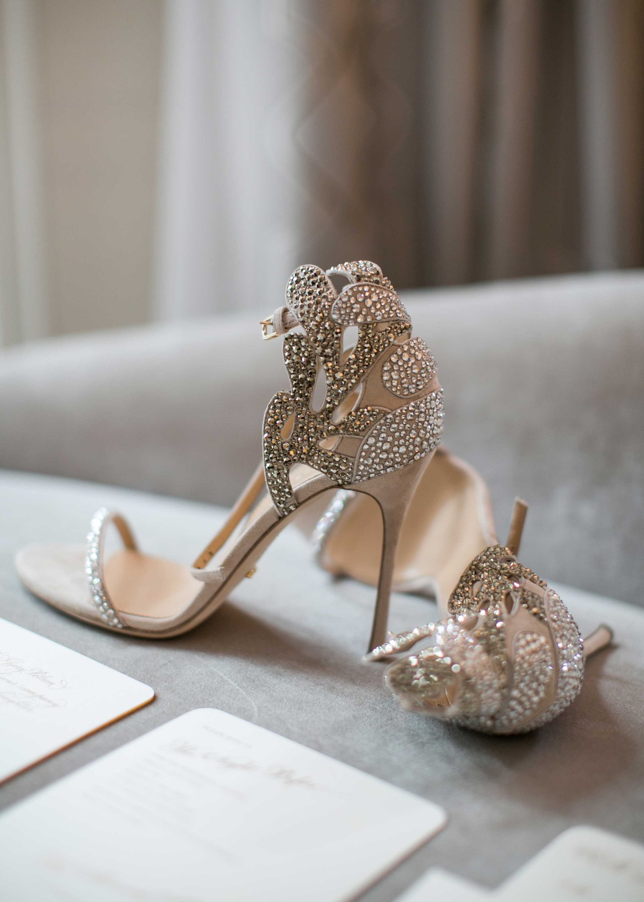 bared bridal shoes