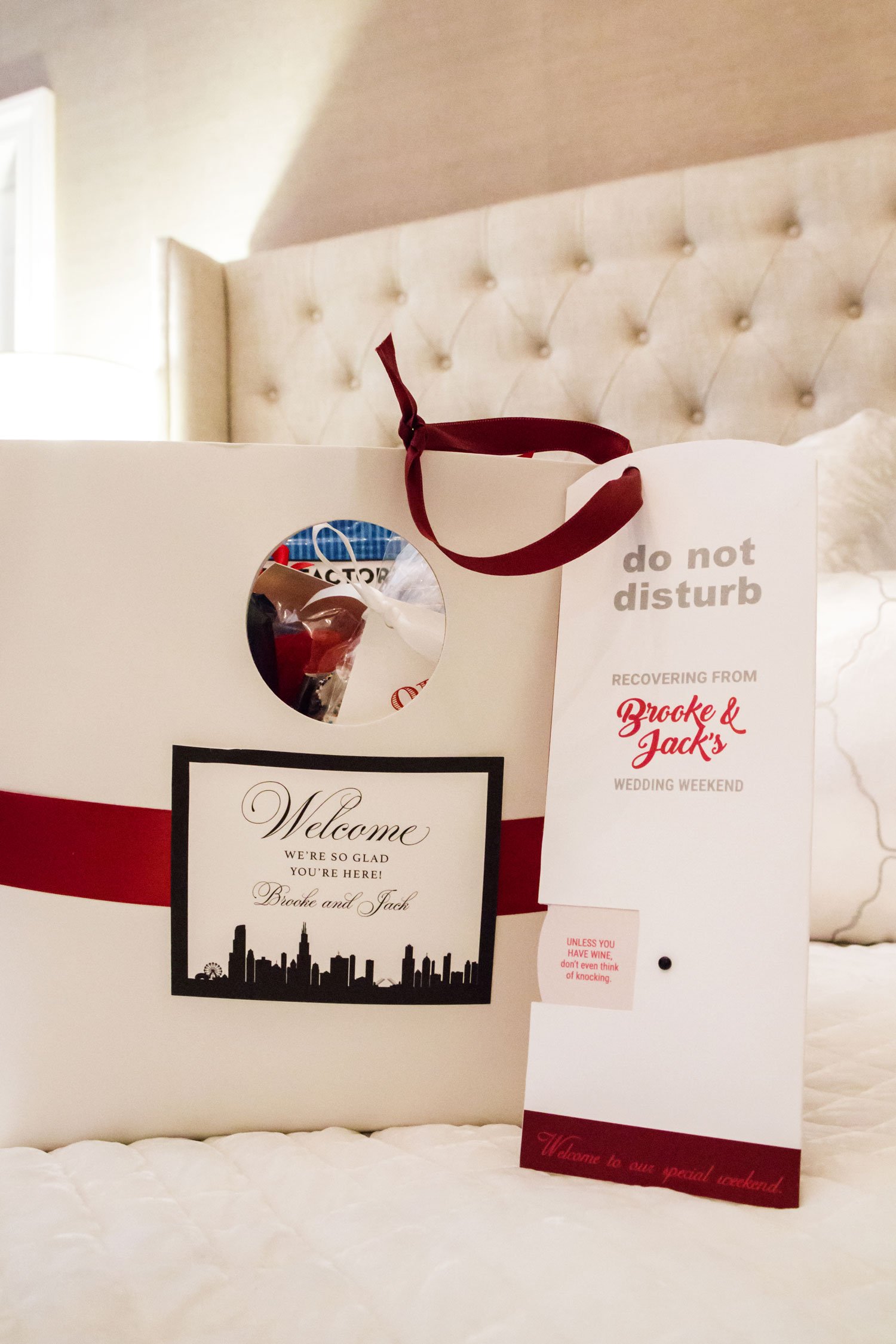 Bag Signage Examples Custom Welcome Bag & Signage