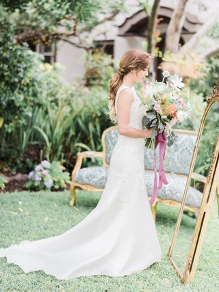 ivory sheath wedding dress