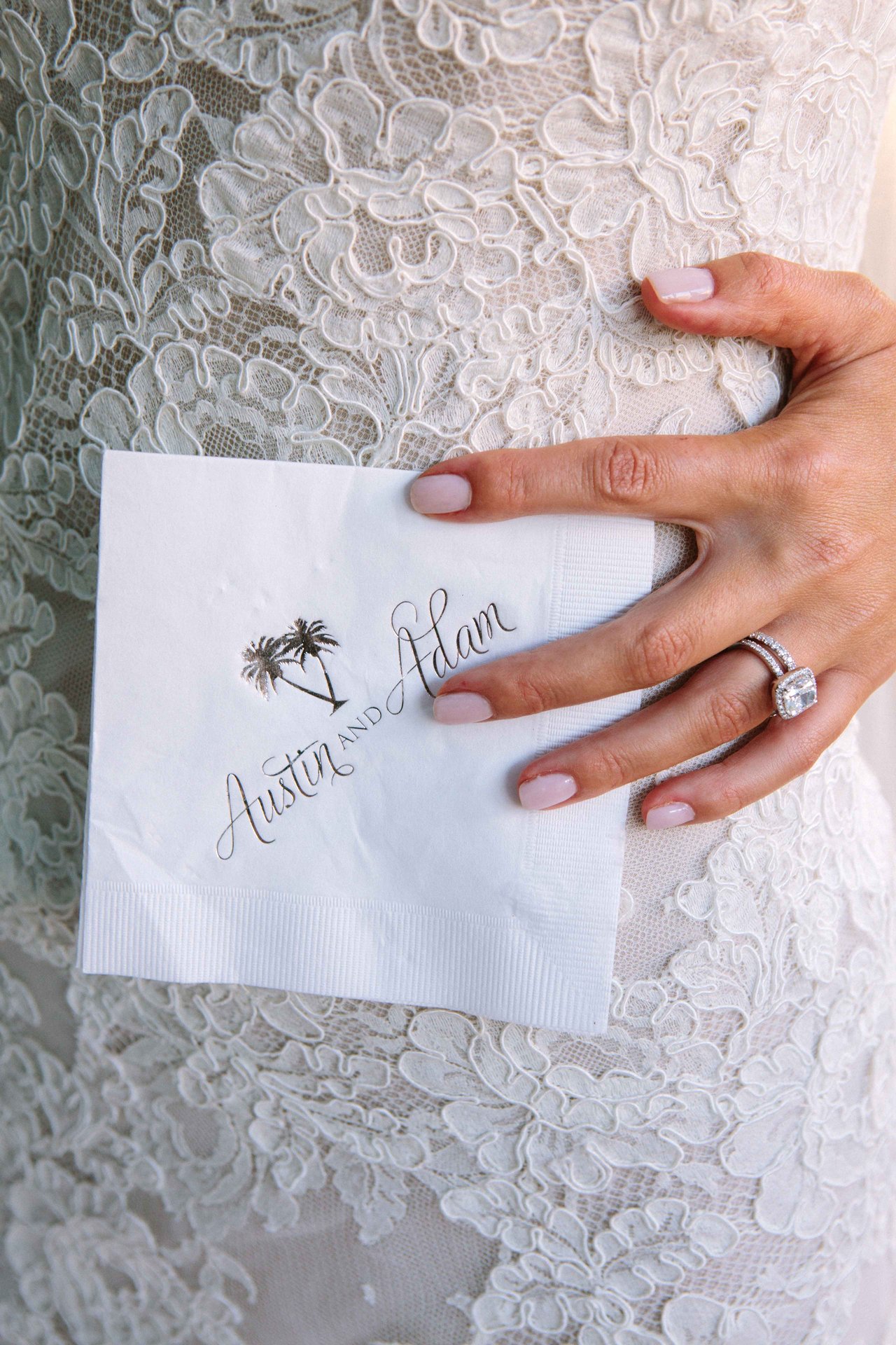 Beachy Personalized Cocktail Napkin