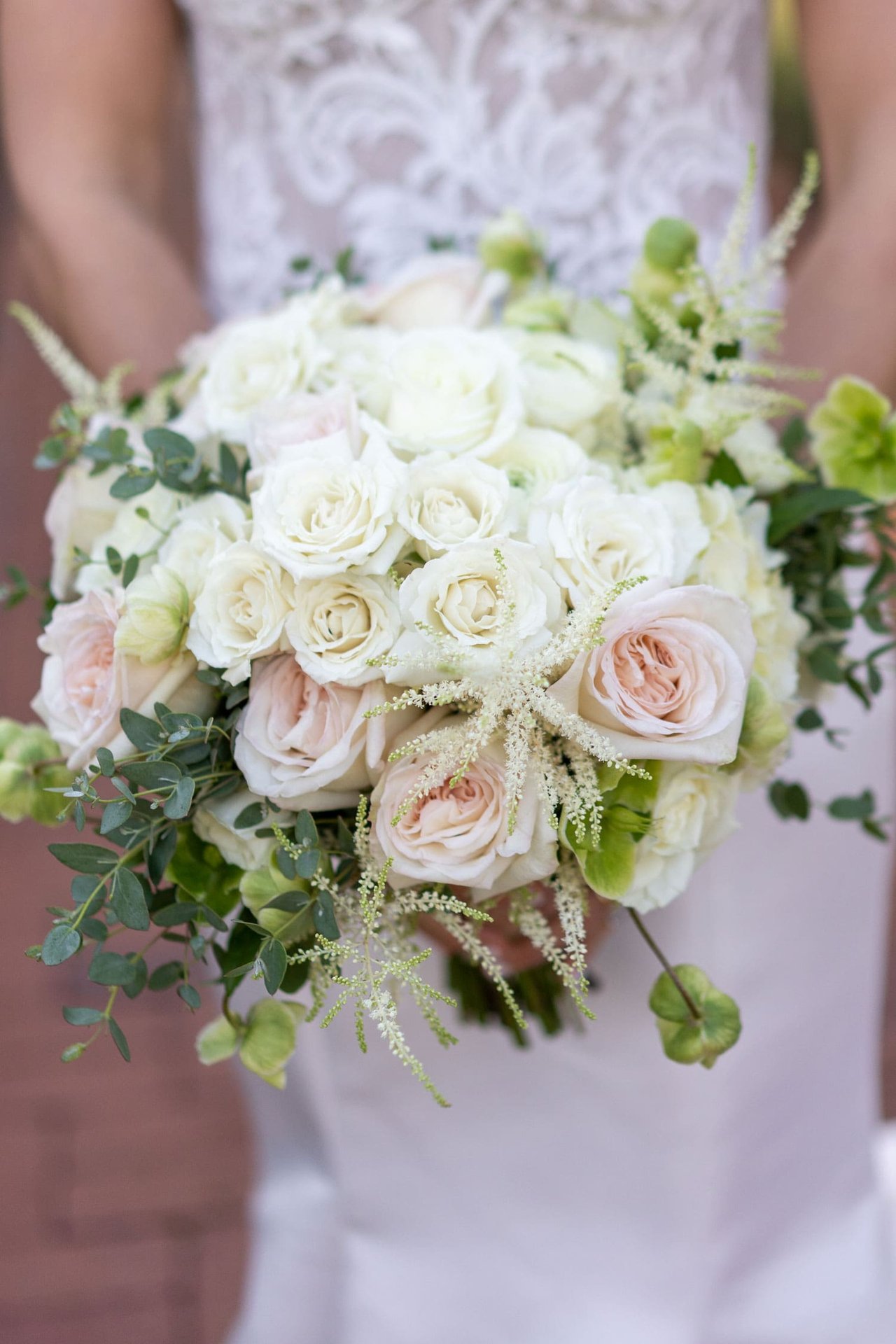 White Blush Roses White & Blush Rose Bouquet