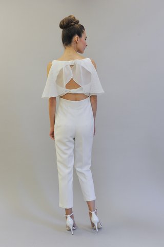 Austin Scarlett "Corinne" (Back) austin-scarlett-fall-2017-corinne-faille-tie-back-jumpsuit-with-striped-lace-overlay