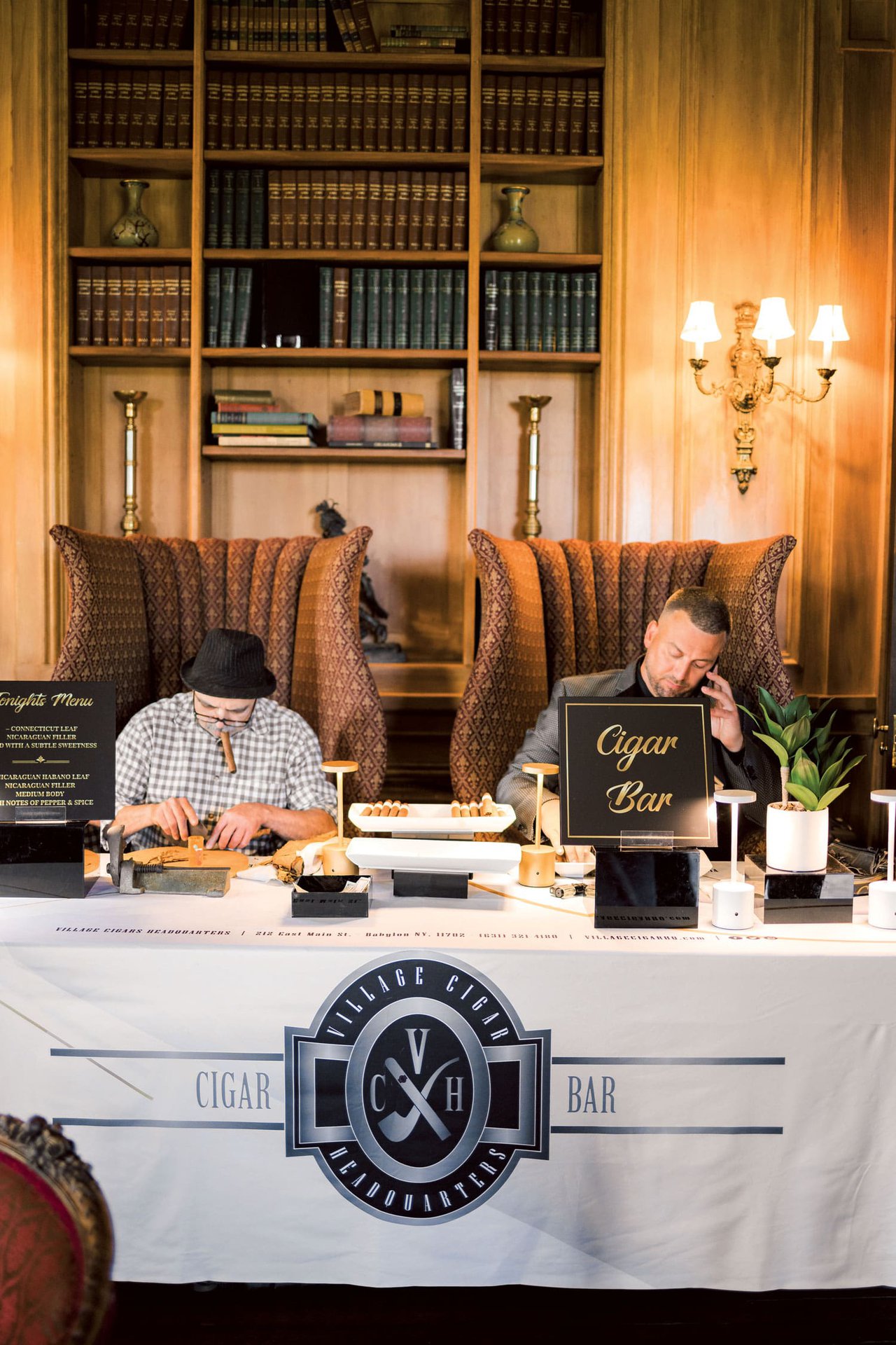 Cigar Bar at Oheka Castle Wedding Cigar Bar at Oheka Castle Wedding