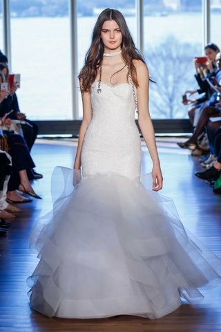 "Dolly" by Rivini rivini-dolly-mermaid-wedding-dress-strapless-with-drop-waist-horsehair-skirt-details