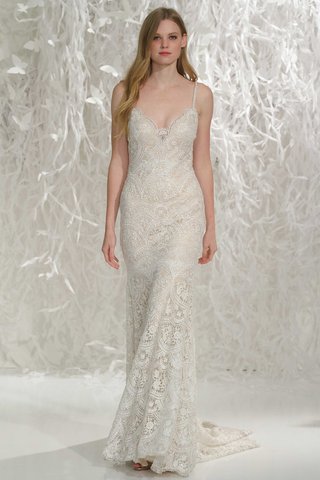 "Elise" by Wtoo Brides wtoo-brides-2016-spaghetti-strap-lace-wedding-dress