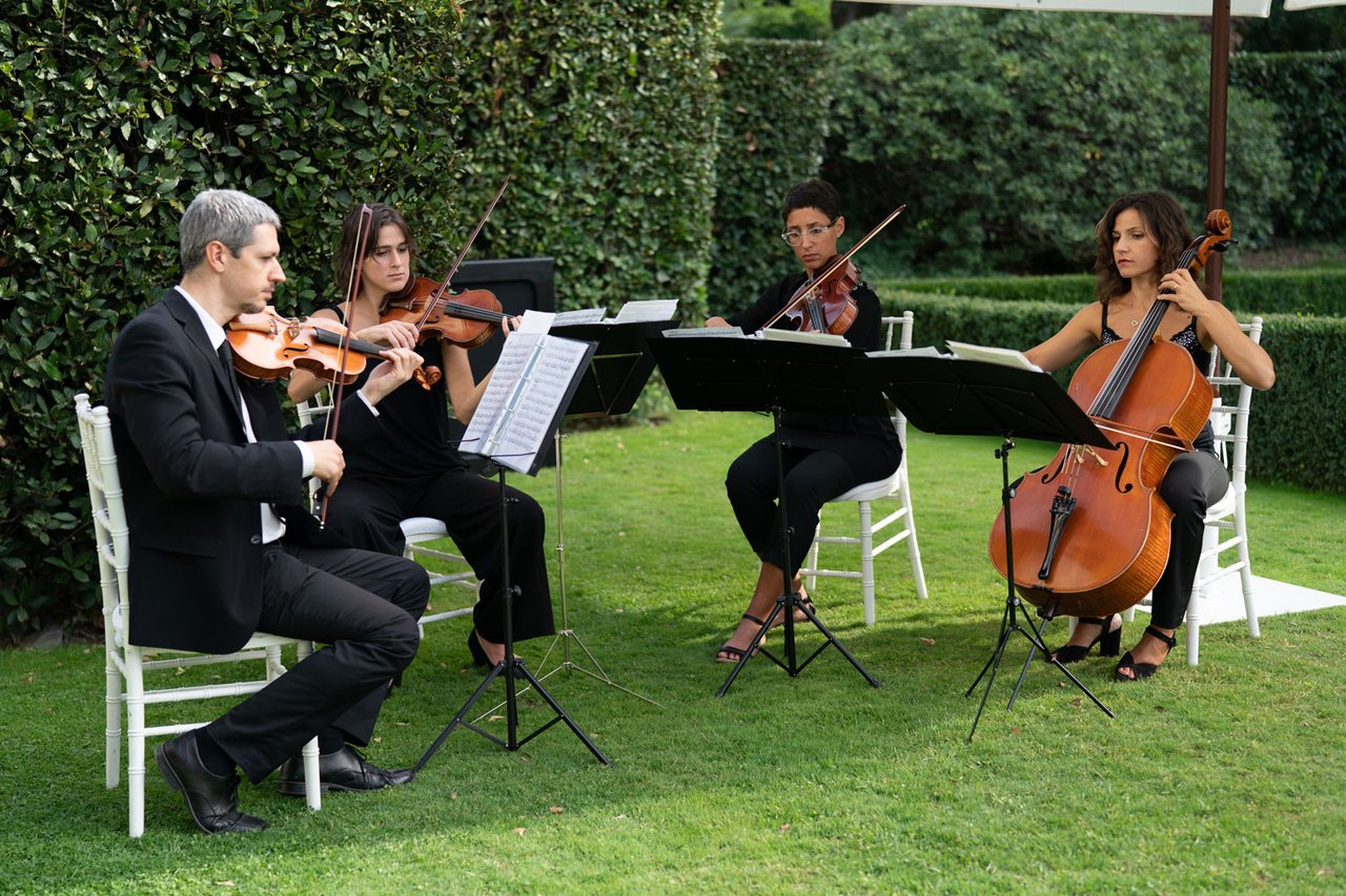 String Quartet at Tuscan Wedding Ceremony