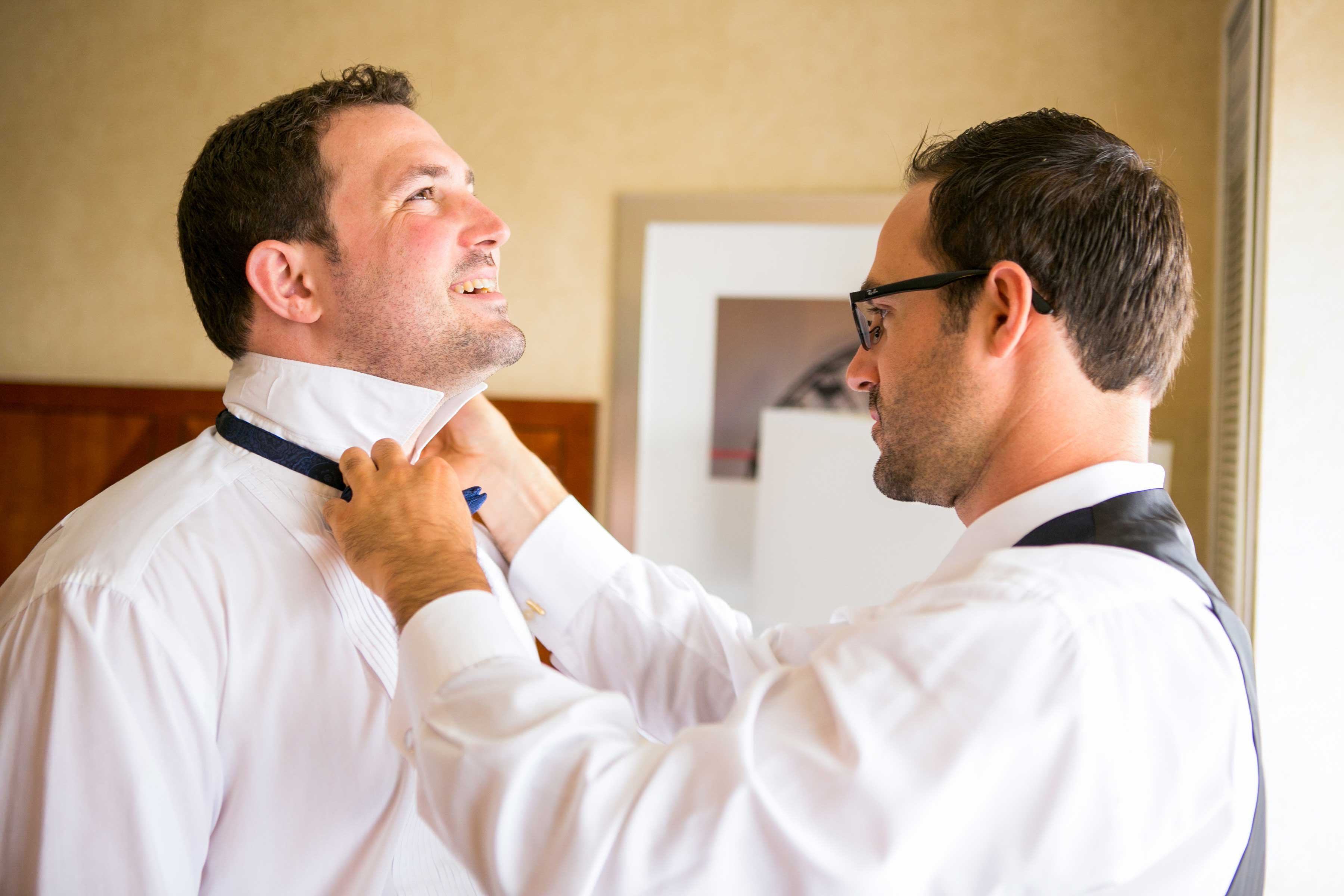 groom with tie