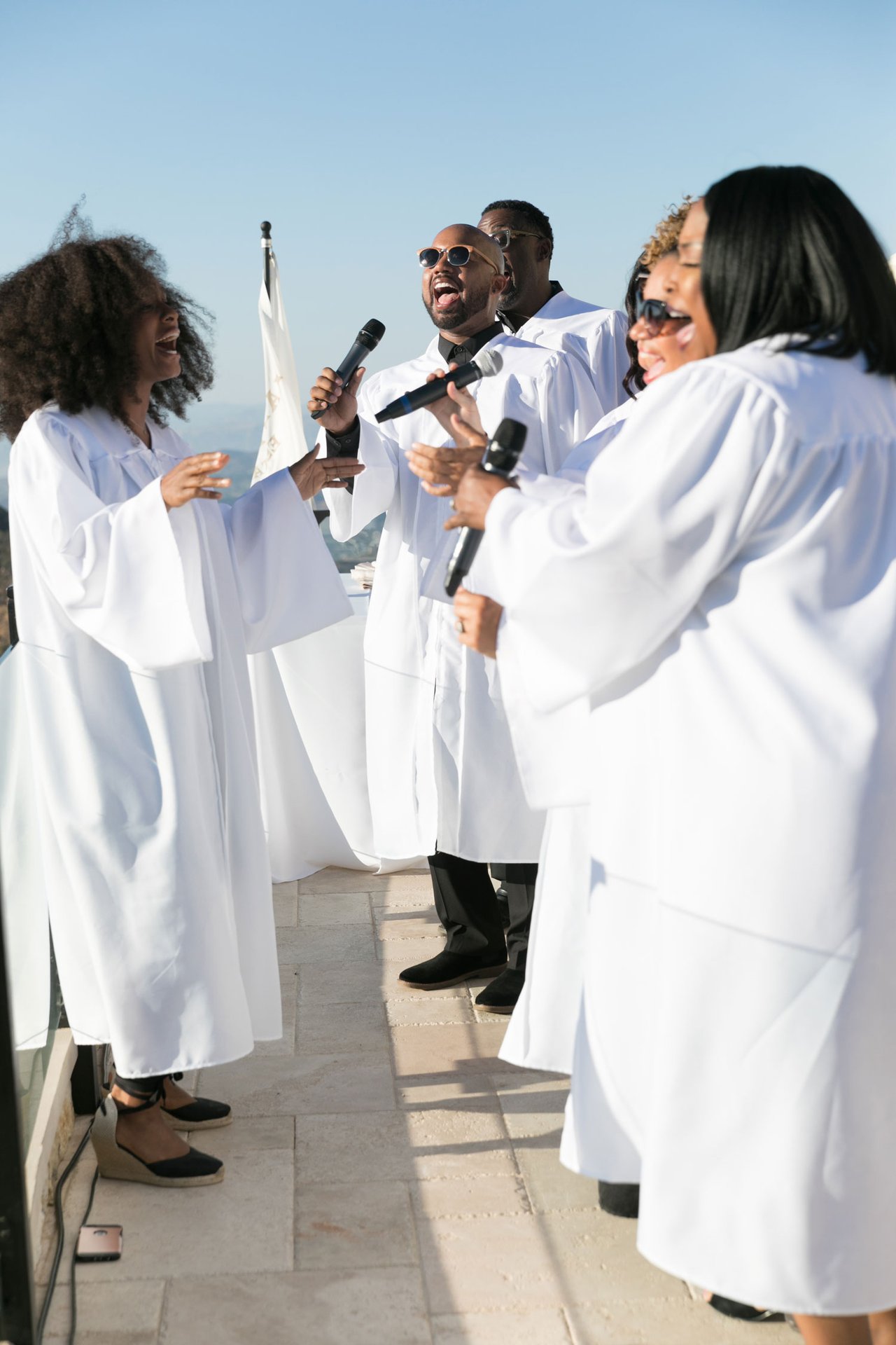 Singing Inaugration Choir Singing at End of Ceremony