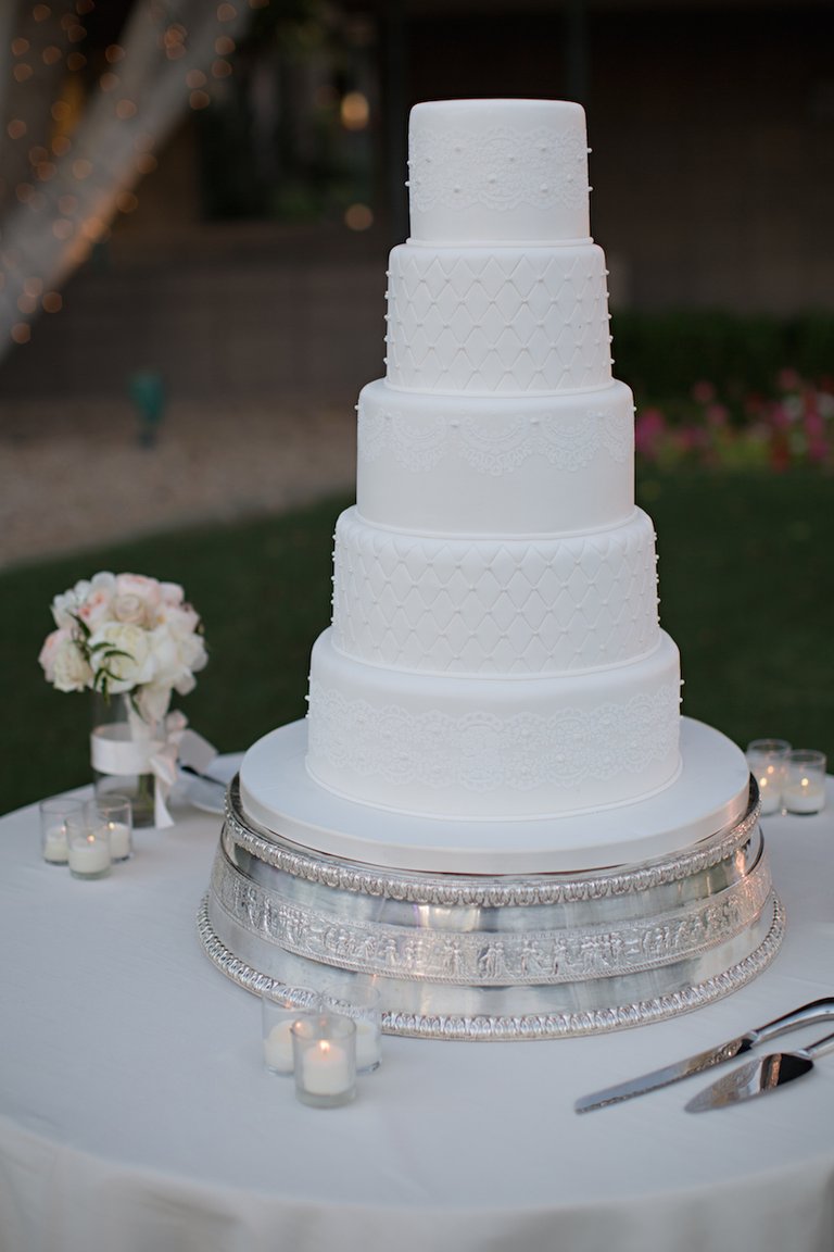 All White Wedding Cake
