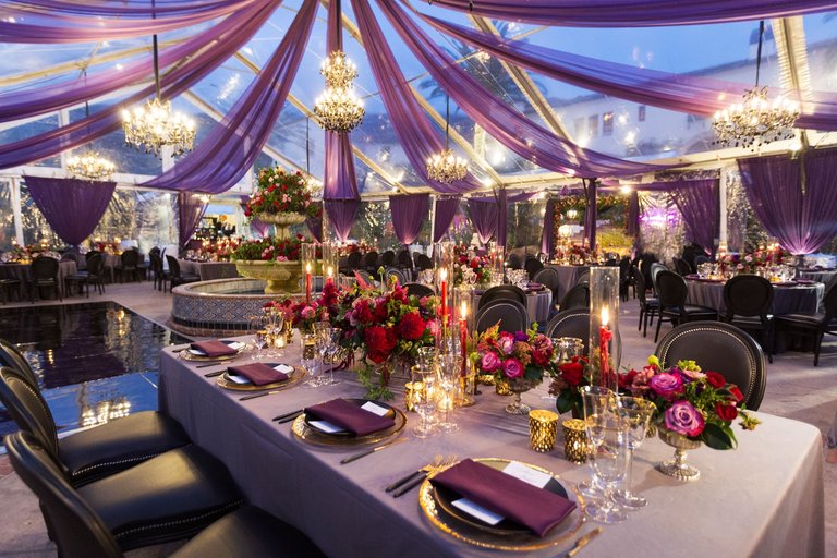 JewelTone Wedding Reception Tent