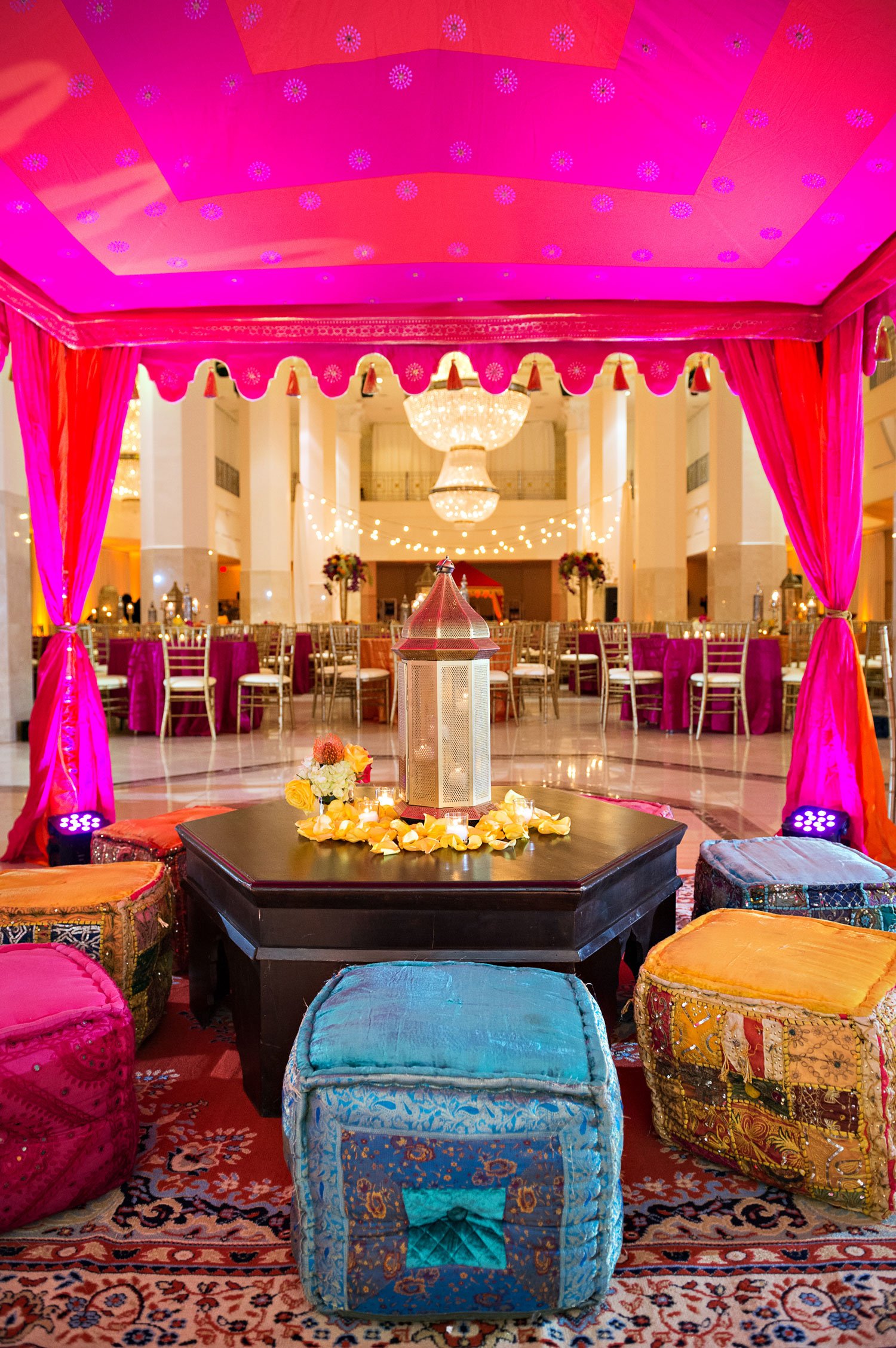 Sangeet Seating Area with Poufs
