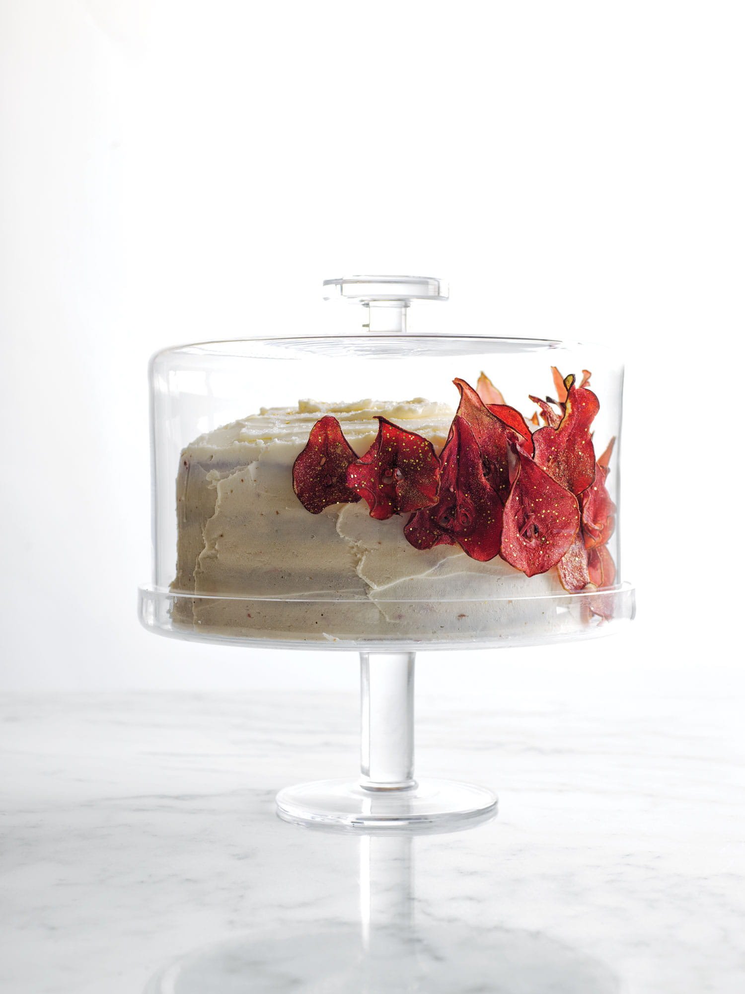 Footed glass pedestal cake stand with dome crate and barrel wedding registry ideas