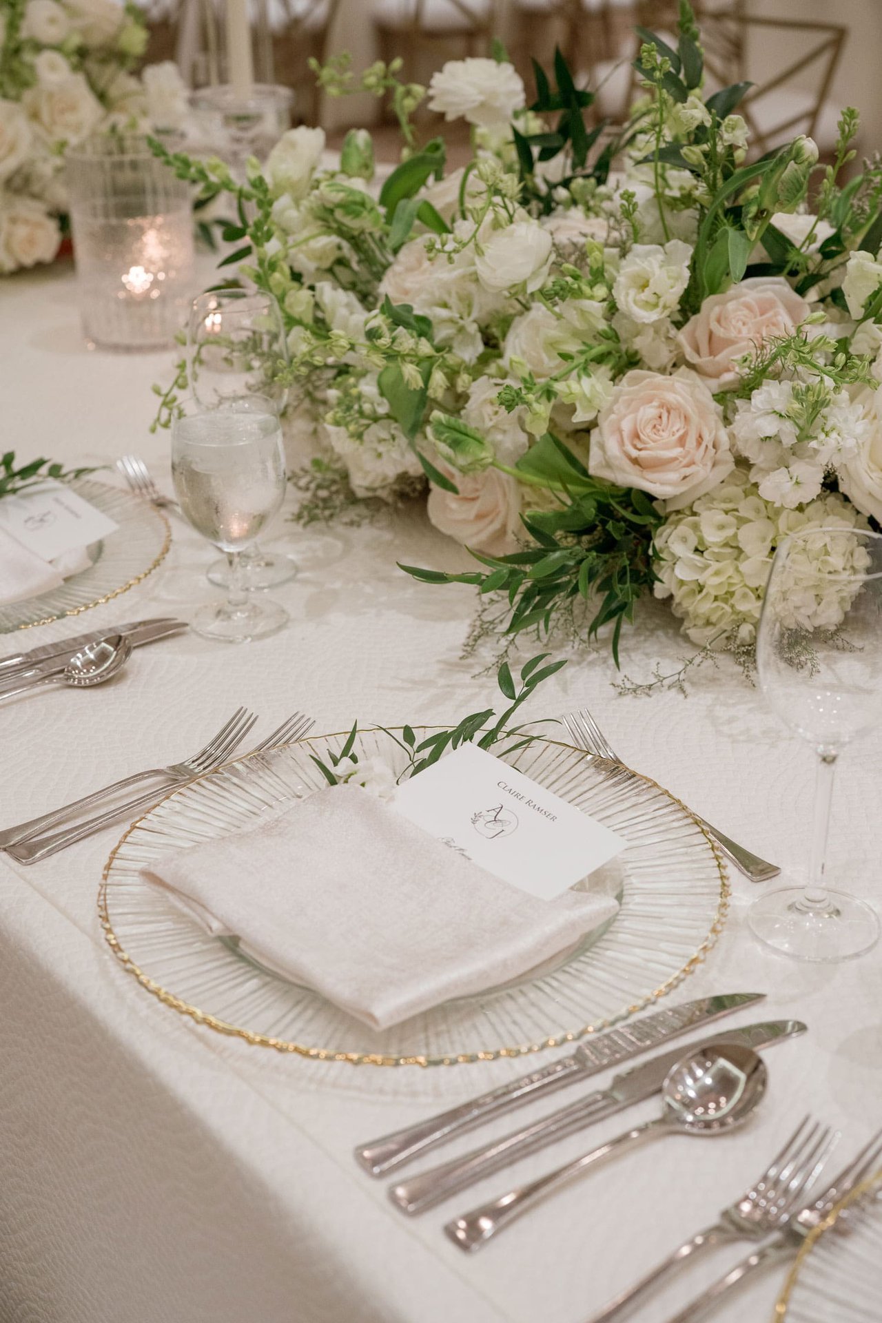 Classic White & Gold Place Setting