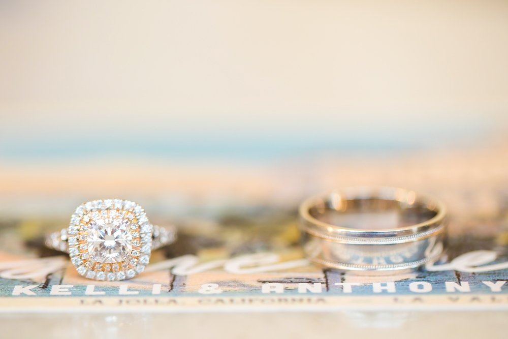 CushionCut Engagement Ring, Wedding Band