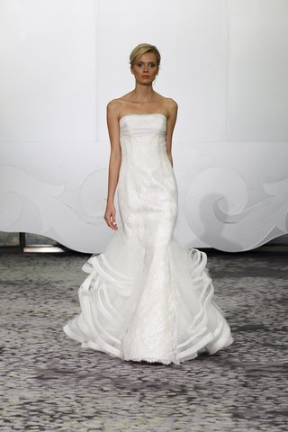 "Lailie" Dress rivini-lailie-strapless-fit-and-flare-lace-wedding-dress-with-tulle-ruffles