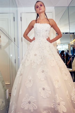 "Anastasia" by Isabelle Armstrong isabelle-armstrong-fall-2018-wedding-dress-anastasia-strapless-ball-gown-large-flower-beading
