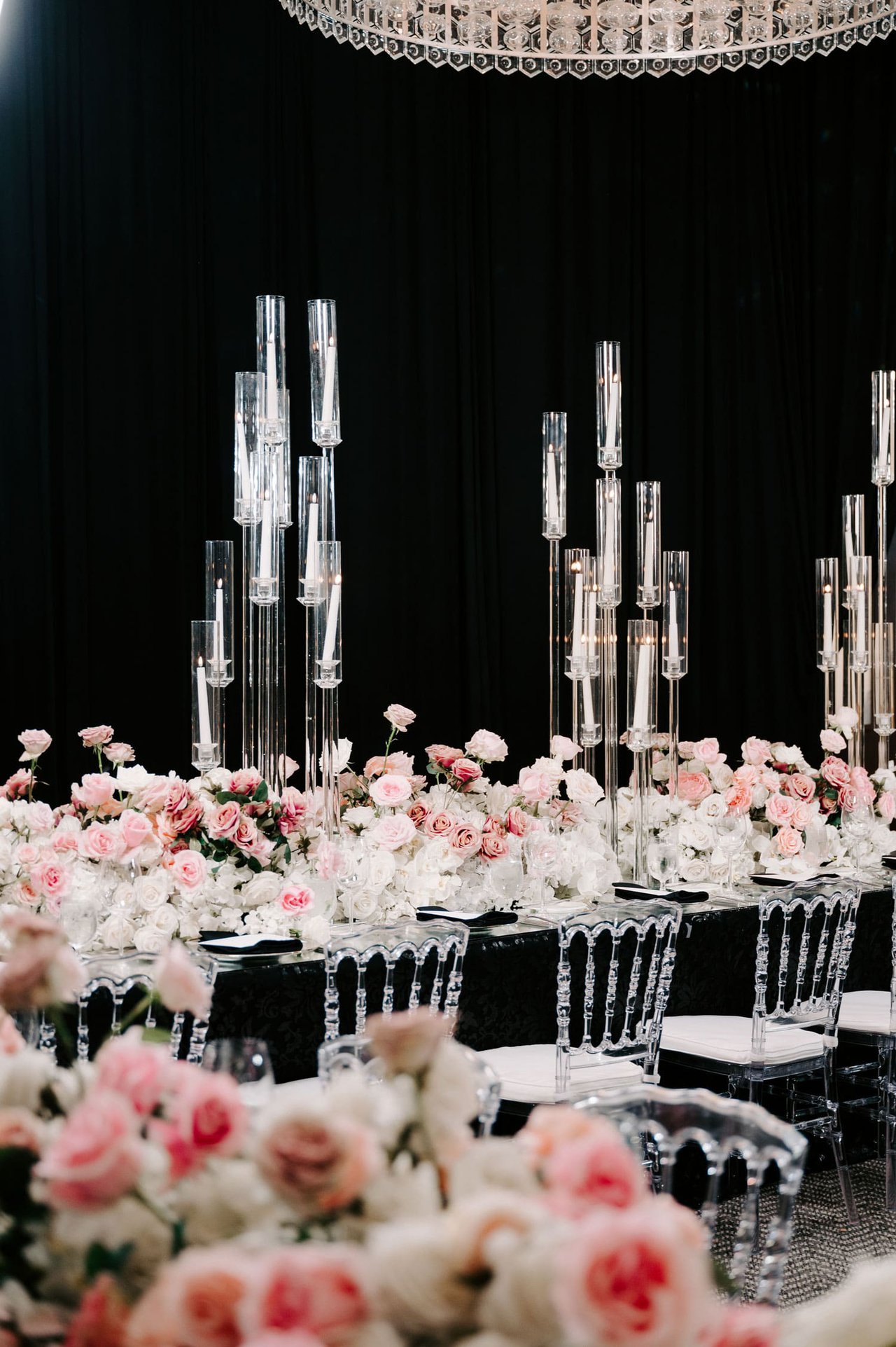 Black, Blush & White Modern Wedding