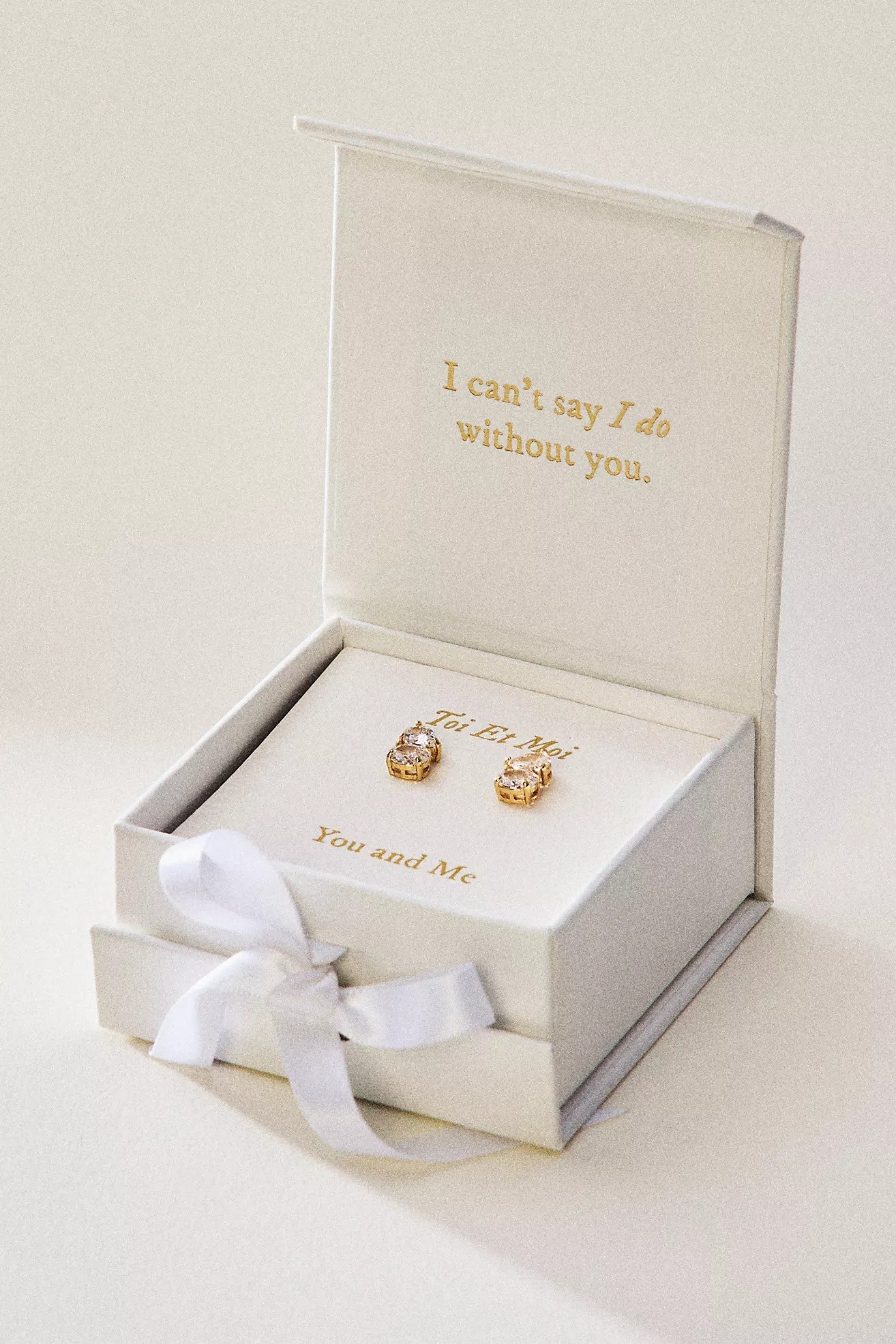 I can't say I do without you toi et moi earrings bridesmaid gift ideas 