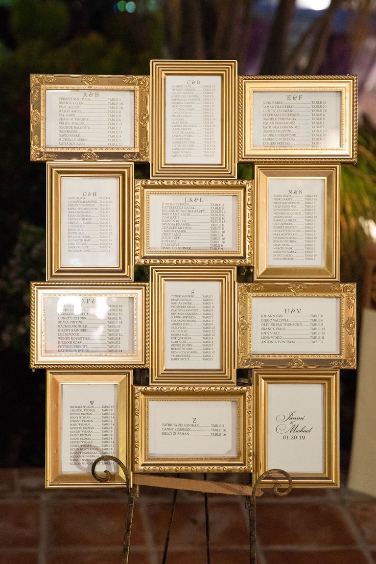Ornate Gold Frame Seating Chart