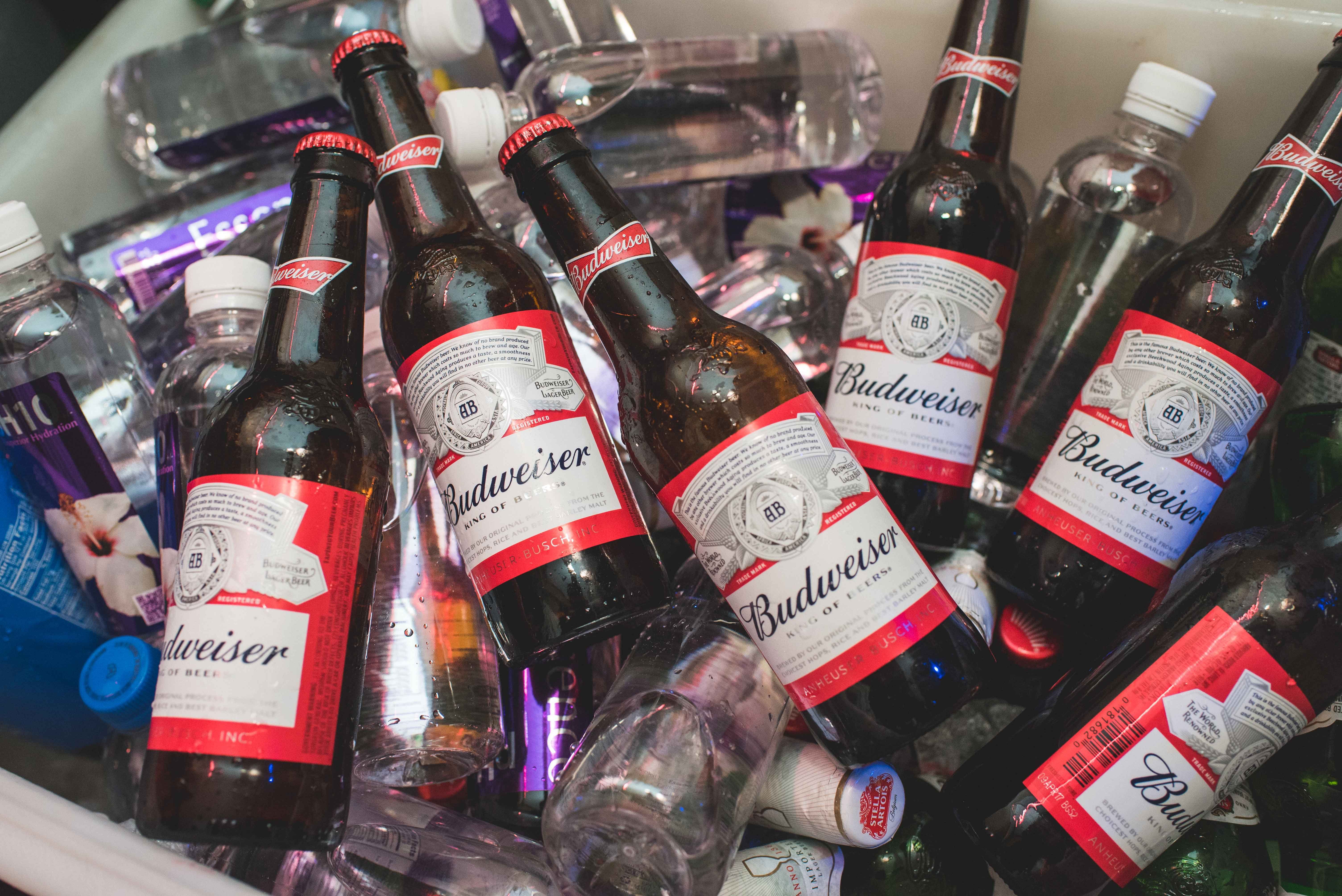Ice Chest Filled with Beer and Water