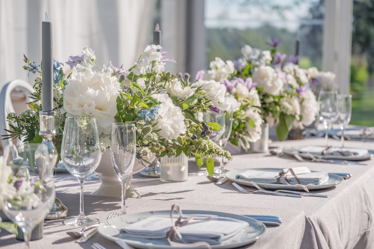 Grey Linens and Candles