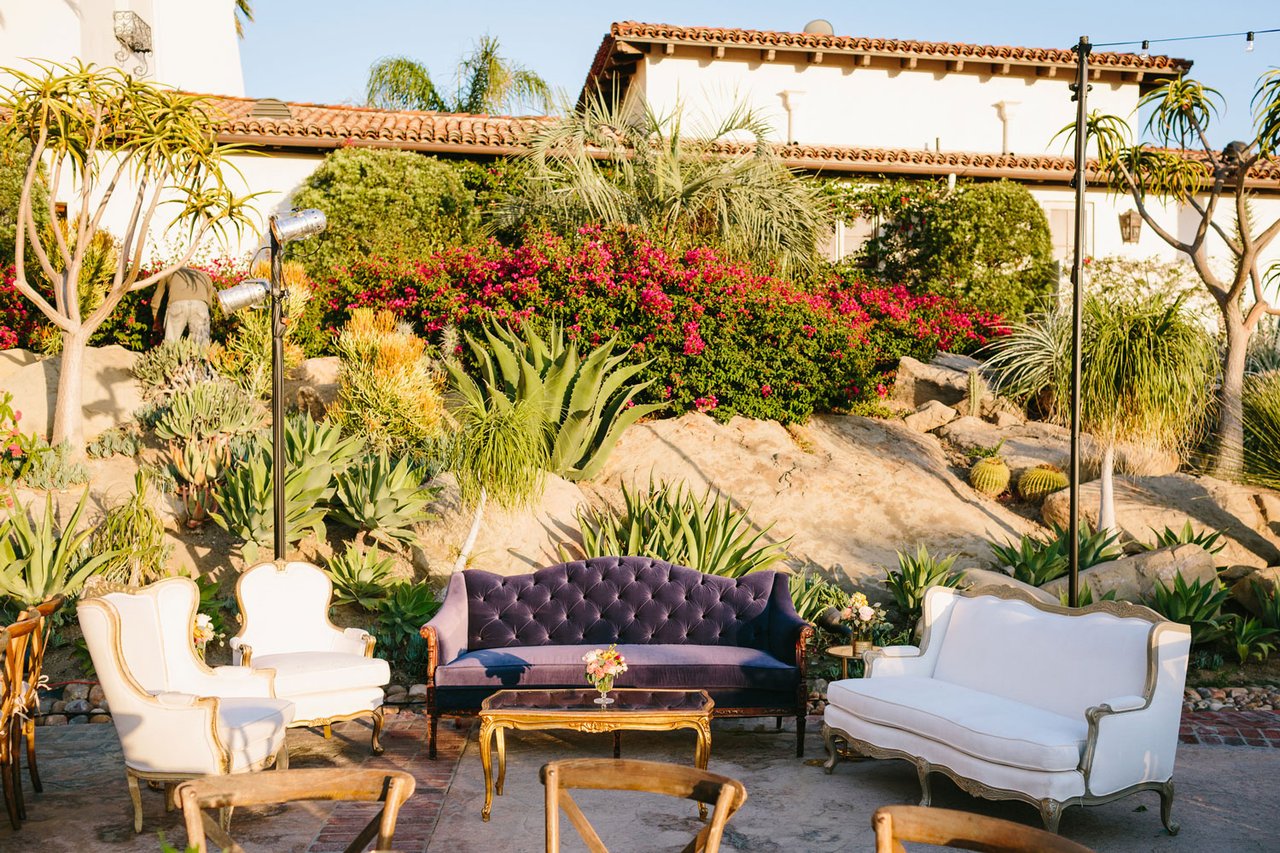 Outdoor Lounge with Antique Furniture