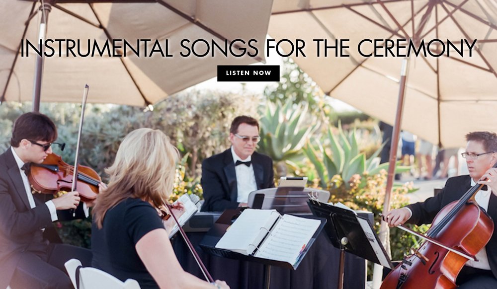 Instrumental Versions of Pop Songs Perfect for Your Ceremony