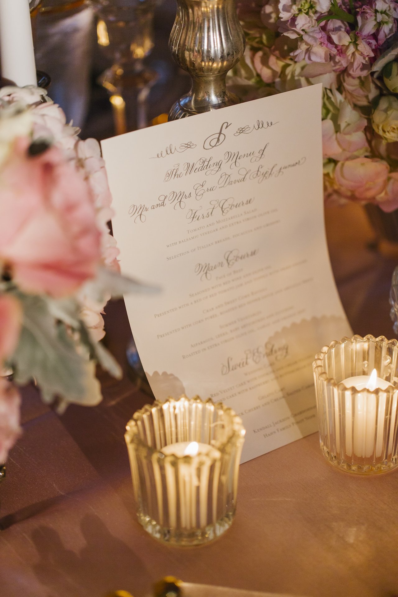 Candlelit Dinner Menu