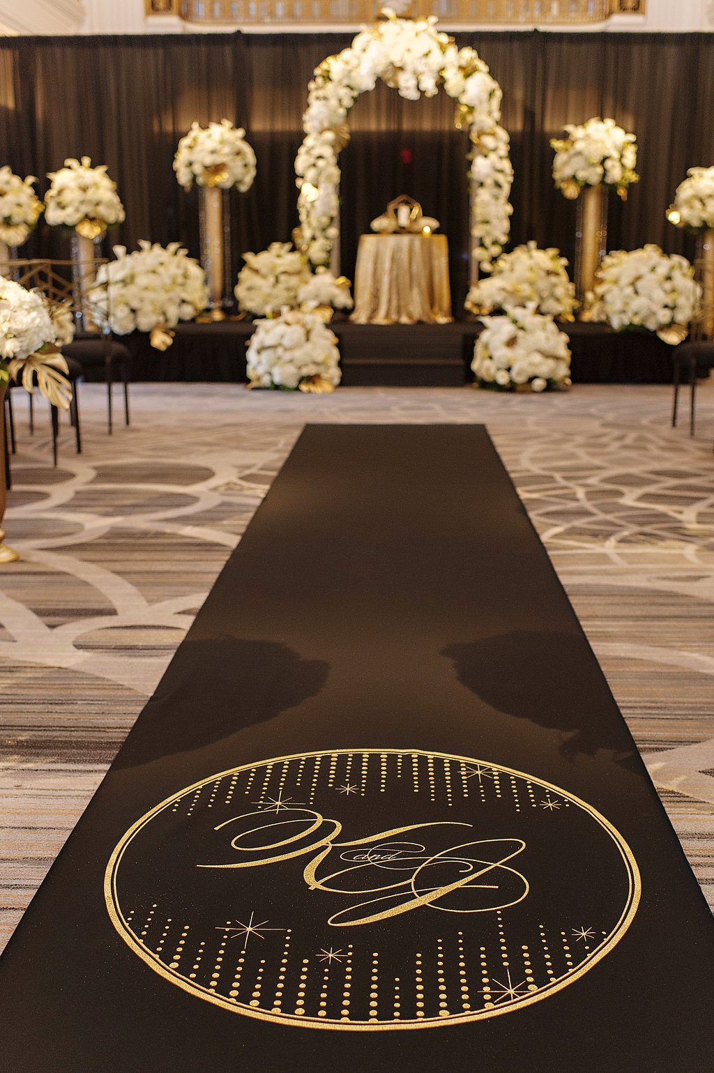 Custom Black Aisle Runner