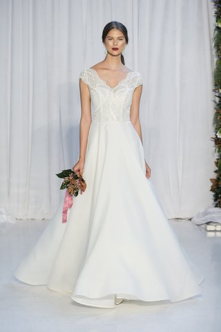 Lilith by Anne Barge anne-barge-fall-2018-v-neck-cap-sleeves-beaded-embroidered-bodice-full-ball-gown