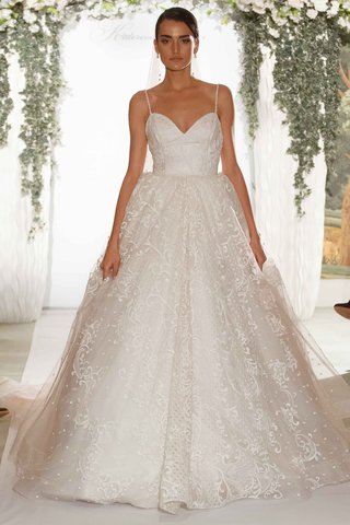 "Daphne" by Katerina Bocci katerina-bocci-2017-bridal-collection-daphne-spaghetti-strap-wedding-dress-a-line-tulle-sequins