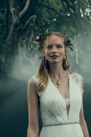 "Fantasia" Gown from BHLDN bhldn-fall-2016-wedding-dress-fantasia-catherine-deane-draped-bodice-lace-underlay