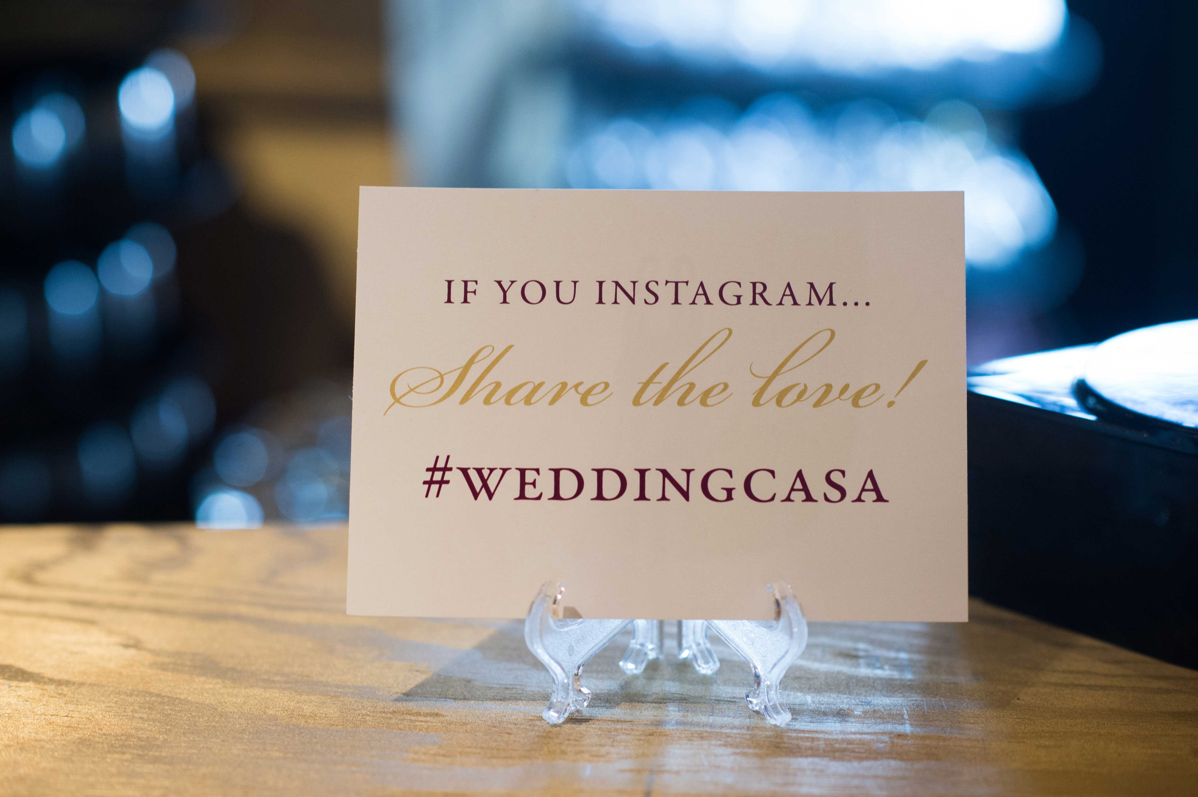 Wedding Day Hashtag Signage